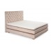 PAT BOXSPRING COMO, CATIFEA ANTI-PATA, TAPITERIE CHESTERFIELD, INALTIME CAPAT PAT 140 CM, SALTEA INCLUSA, TOPPER INCLUS